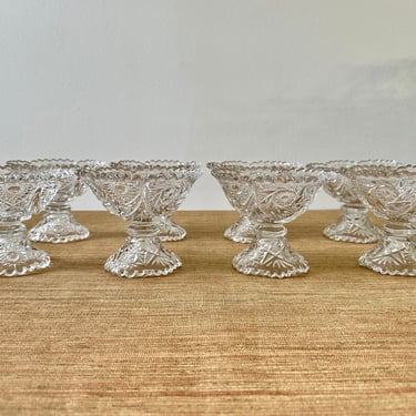 Vintage Imperial Glass Open Jam Jelly Clear Crystal Compotes - EAPC 555 - Sold Individually 