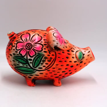 vintage Boho Hippie Piggy Bank 