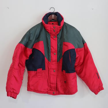 Vintage 80s/90 Sunice Ski Jacket Multicolor Women's Size 10 Medium (Oversized) Colorblocked 