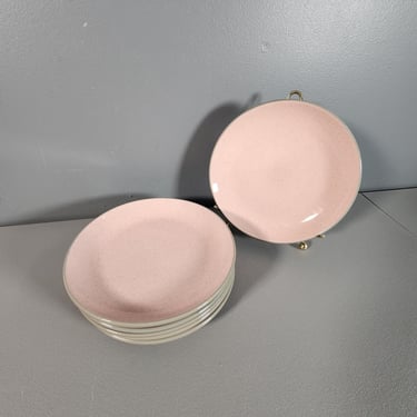 One Harkerware Pink and Gray 7.5" Plate Multiples Available 