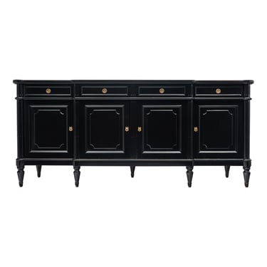 French Louis XVI Antique Ebonized Buffet