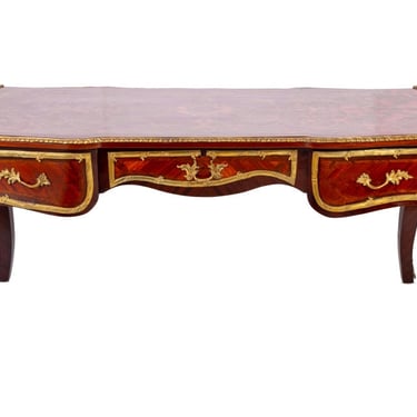 Louis XV Style Kingwood and Marquetry Bureau Plat