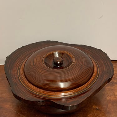 Vintage Wood Lacquered Bowl 