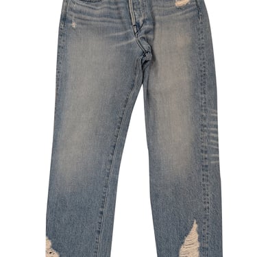 3x1 NYC - Light Wash Distressed Raw Hem Jeans Sz 2