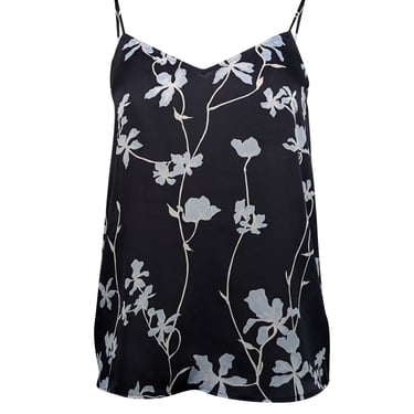 Equipment - Navy & Light Blue Floral Satin Cami Sz XS