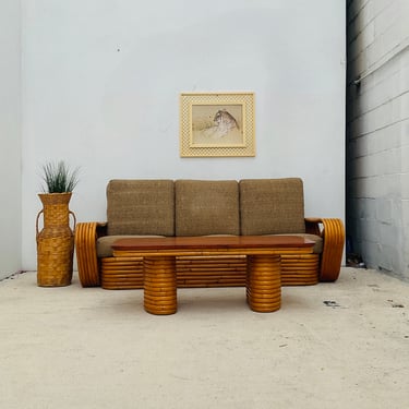 Paul Frankl 3 Seater Rattan Couch