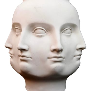 Original TMS Perpetual Face Vase Vitruvian Fornasetti Style Op Art Dora Maar Head Planter 