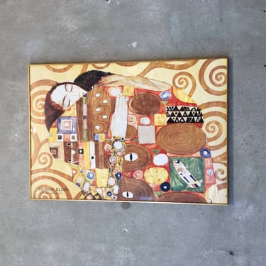Local Pick Up Long Beach CA LA - Gustav Klimt Framed Die Erfullung Artwork 39x27 - Ready To Hang Wall Art - Love Romanticism Modern Art 