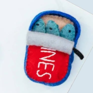 Felt Can of Sardines Ornament