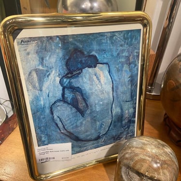 Postmodern 8x10 brass frame with vintage art