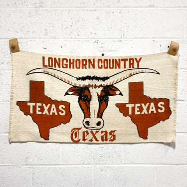 Vintage University of Texas Longhorns Wall Hanging/Rug