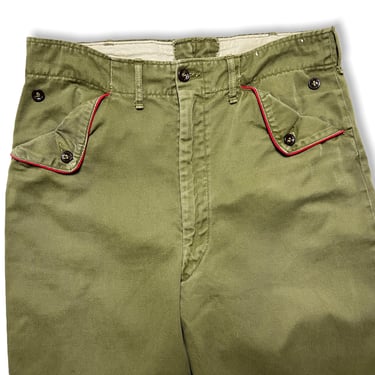 Vintage 1950s/1960s Boy Scout BSA Pants ~ 28 Waist ~ Field Trousers ~ Worn-In / Faded ~ OD / Olive Drab 