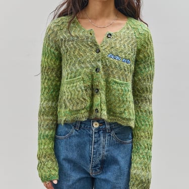 Brain Dead Isa Scalloped Cardigan, Green Multi