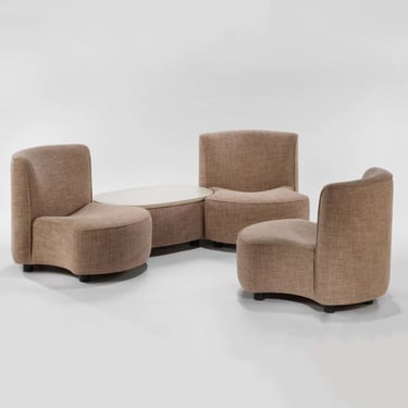 Bernard Govin Bernard Govin Diabolo Set of 3 Chairs with Low Table