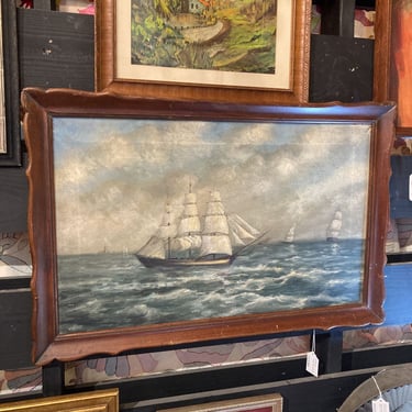 Antique Ship oil painting 28x18