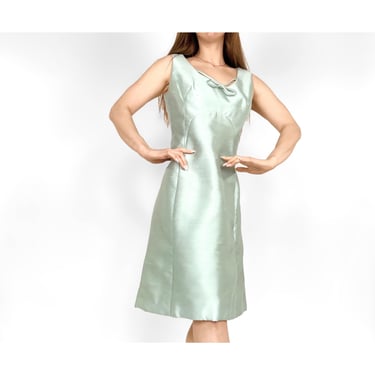 1960s silk dress vintage 60s aline dress by Bob Bugnand 