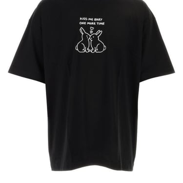 Vetements Unisex Black Stretch Cotton Oversize T-Shirt