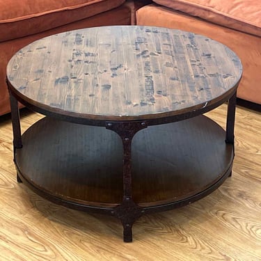 Two Tier Round Walnut Cocktail Table