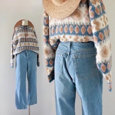 baby blue jeans - 30 - vintage 90s y2k light blue womens size 8 flat front mom denim pants 