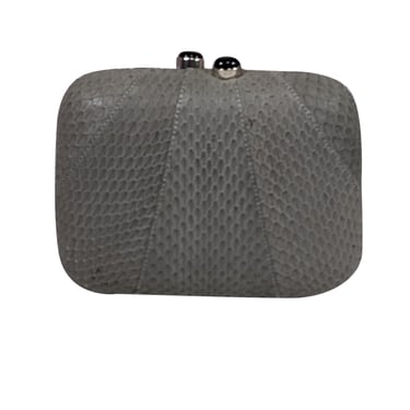 Kotur - Grey Textured Snakeskin Mini Clutch