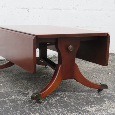 Drop Leaf Mahogany Convertible Coffee to Card Dinette Table 5237