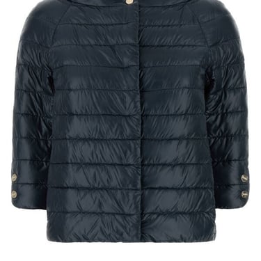 Herno Women Navy Blue Nylon Down Jacket