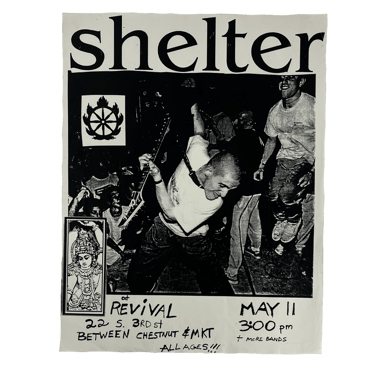 Vintage Shelter "Revival" Philadelphia, PA Flyer