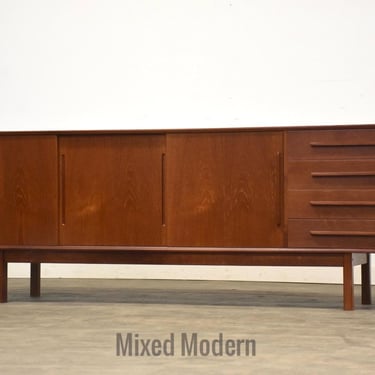 Danish Modern Teak Sideboard Credenza 