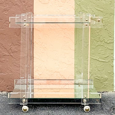 Glam Lucite Bar Cart