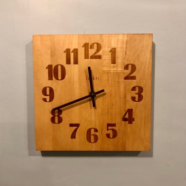 Vintage Square Wall Clock by Linden 