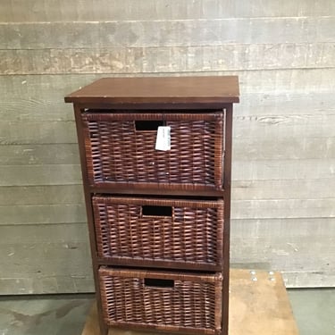 Side Table w/ Wicker Basket Drawers (Tacoma)