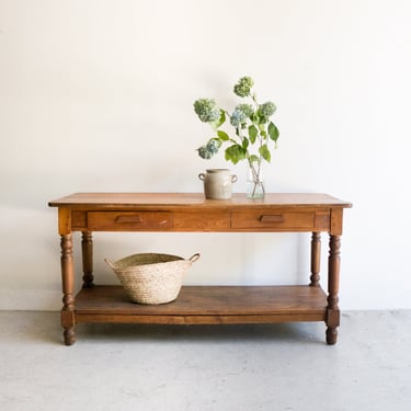 Antique Oak Draping Table