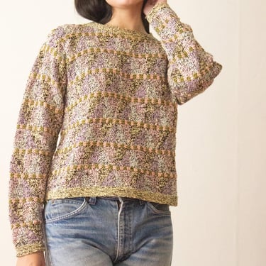 1980s South Cotton Hand Knit Sweater 