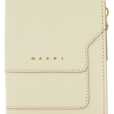 Marni Woman Ivory Leather Wallet