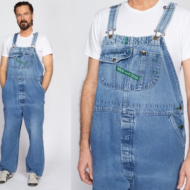 44x26 Vintage Key Imperial Overalls 2XL Short | 90s Y2K Denim Workwear Dungarees 