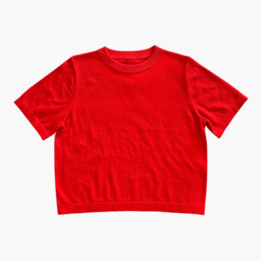 Knit t-shirt, poppy