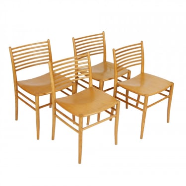 Set of 4 Italian Ladder Back Dining Chairs