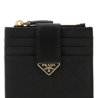 Prada Women Black Leather Wallet