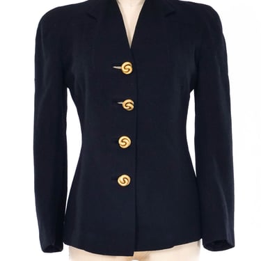 1950's Military Inspired Crepe Jacket