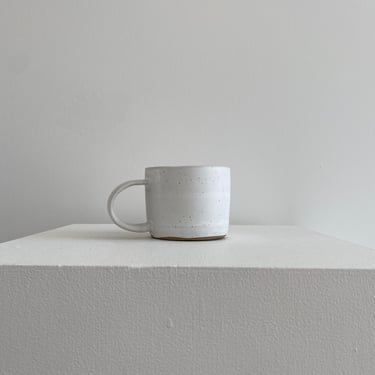 handmade stoneware white mug 