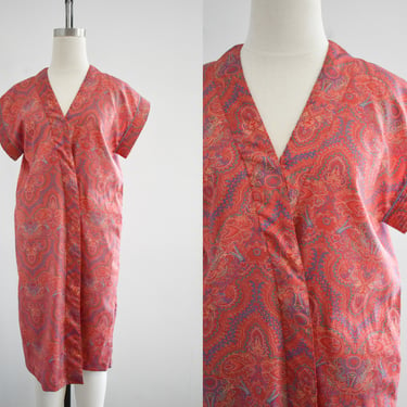 1970s/80s Red Paisley Robe 