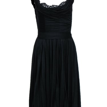 Dolce & Gabbana - Black Wool Sleeveless Dress w/ Corset Sz 4
