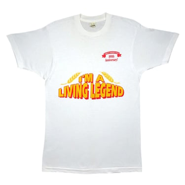 Vintage 80s Nabisco Shredded Wheat 100th Anniversary “I’m a Living Legend” Graphic T-Shirt Size Large 