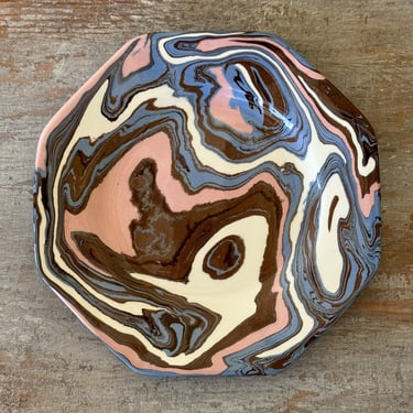 Set of 6 Neapolitan Marbled Salad Plates