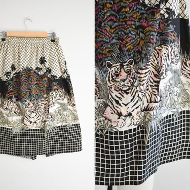 1980s Tiger Printed Skirt 