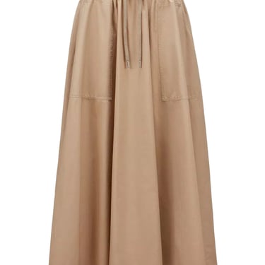 Moncler Women Maxi Skirt In Poplin