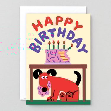 Dog Ate the Cake Greetings Card