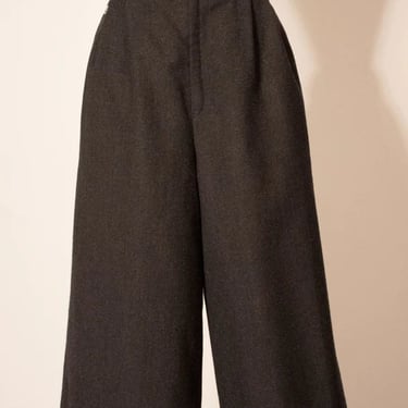 Lacoste grey wool cropped trouser 