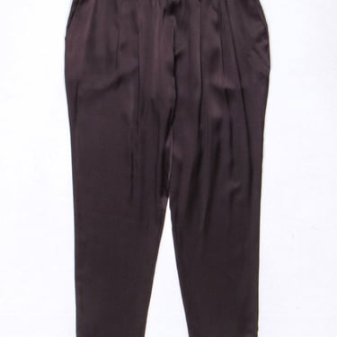 Diane von Furstenberg - Brown Silk Ankle Pull On Pants Sz S