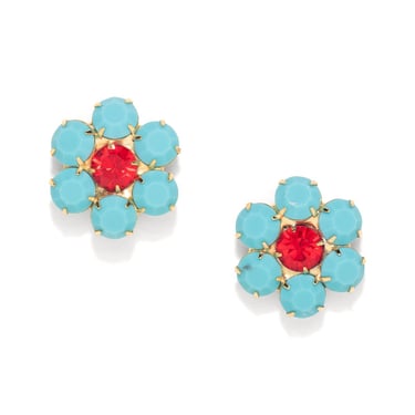 The Pink Reef Handcrafted Floral Gem in Turquoise